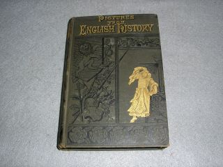 Antique Decorative Book Pictures from English British History Illustrated w/Maps 2