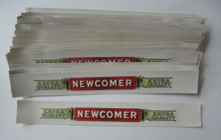Of 100 Old Vintage - Newcomer - Cigar Box Labels - Strip