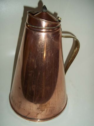 Was Benson Arts & Crafts Copper & Brass Insulated Hot Water Jug C.  1900 Marked