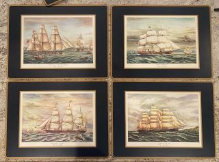 Vintage Pimpernel Clipper Ships 4 Placemats Made In England 11 X 15