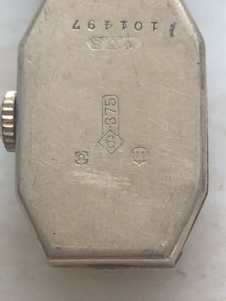 Antique 9 Ct Gold Watch Spare/repair 2