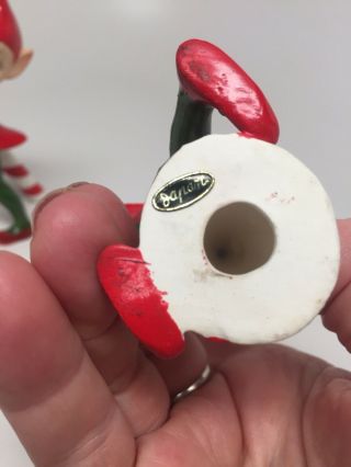 Vintage Josef Originals Christmas Candy Cane Elf 2
