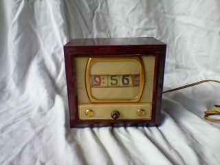 Vintage Numechron Tymeter Tv Clock - Groovy