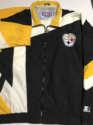 Pittsburgh Steelers Vintage Mens Starter Jacket Windbreaker Size Xlarge 90s Vntg