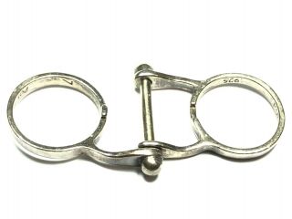 Vintage & Unique Ladies Sterling Silver 2 Piece Ring - Size 7 - Patent Pending