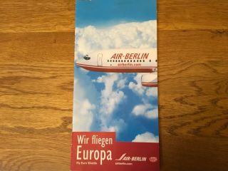 Air Berlin,  Airline Information Brochure,  In German And English Language.