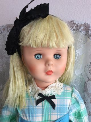 Vintage 1960’s 31” Blonde Unmarked Playpal Companion - Type Doll