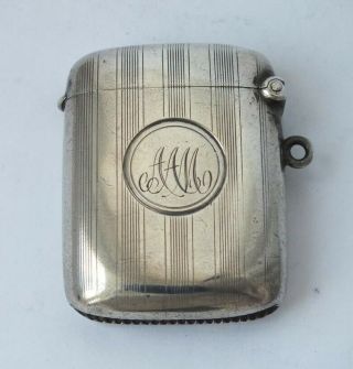 Antique Solid Sterling Silver Vesta Case 1913/ L 4.  5 Cm/ 25 G