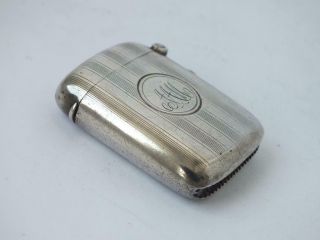 Antique Solid Sterling Silver Vesta Case 1913/ L 4.  5 cm/ 25 g 3