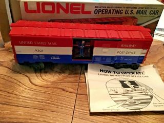 Vintage Lionel Operating U.  S.  Mail Car 9301 O Gauge Train Freight Car 6 - 9301