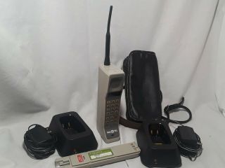 Vintage Motorola Pac - Tel Cell Phone W/ Accessories