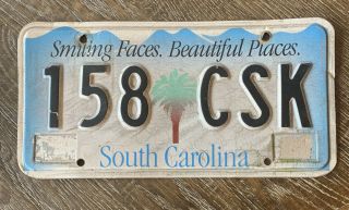 2008 South Carolina License Plate Sc Smiling Faces 158 Csk