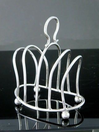 Antique English Sterling Silver 4 Slices Toast Rack 65.  5g