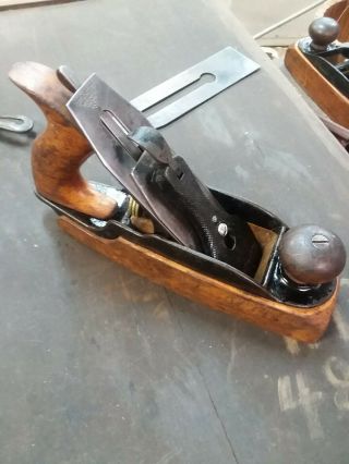 Antique Stanley No 35 Transitional Plane Type 12 1905 - 1908 With V Logo Blade