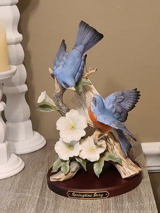 Springtime Song Vintage 1991 Classic Porcelain Homco Bird Figurine