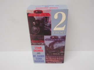 Steam Engineer And Mt.  Rainer Scenic Railroad Vhs (2 Tape Set)