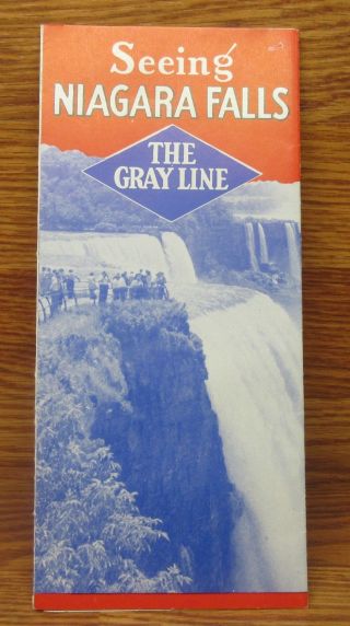 Vintage 1936 The Gray Line Niagara Falls Scenic Tours Travel Brochure Usa Canada