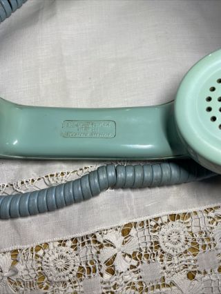 Vintage Wall Mount Rotary Phone Teal Aqua Turqoise Green Bell Western Electric 3