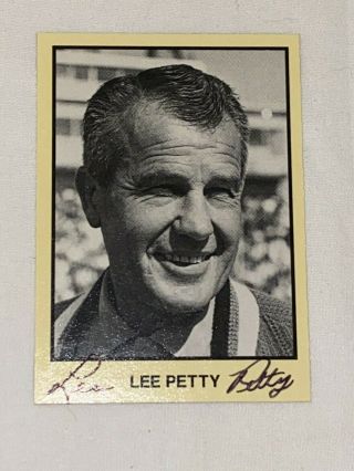 Lee Petty Autographed Tg Masters Of Racing 1990 Nascar Vintage Estate Card Hofer