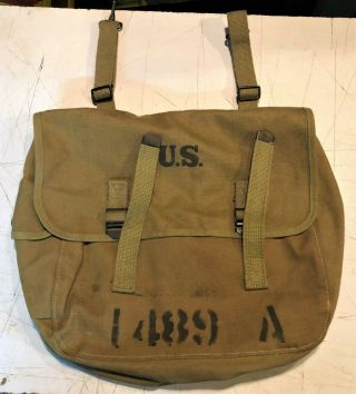 Vintage U.  S.  Military Wwii Heavy Duty Field Pack