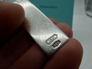 VINTAGE STERLING SILVER.  925 TIFFANY & CO.  MONEY CLIP 15.  2DWT 3