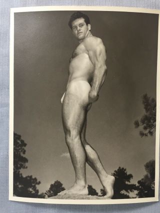 Vintage Male Nude,  Bodybuilding,  Wrestling,  Wrestler,  Bill Melby,  Physique,  4x5
