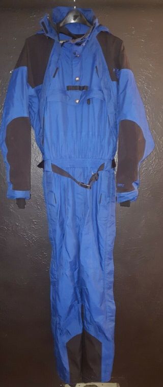 Vintage The North Face Gore - Tex One Piece Snow Ski Suit W/ Hood Mens Large
