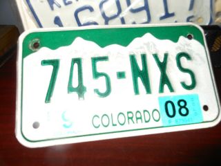 Colorado 2008 Motorcycle License Plate