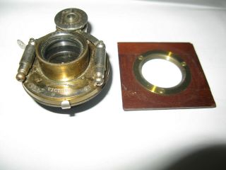 Antique Bausch & Lomb Rochester Optical VICTOR Bellow Camera Lens w/wood mount 2