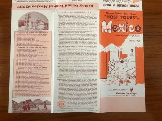 Vintage Brochure MEXICO 1960 - 1961 AN AMERICAN AIRLINES HOLIDAY ON WINGS 3