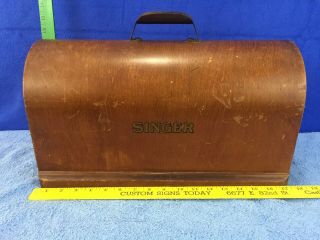 Vintage Singer Sewing Machine Bentwood Case Cover & Handle