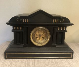 Antique Medaille De Bronze S Marti Open Escapement Marble Clock For Repair