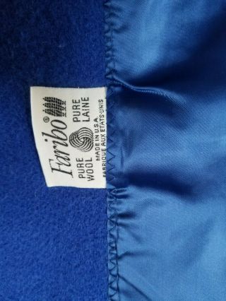 Vtg Faribo Blanket Wool Satin Trim 66 