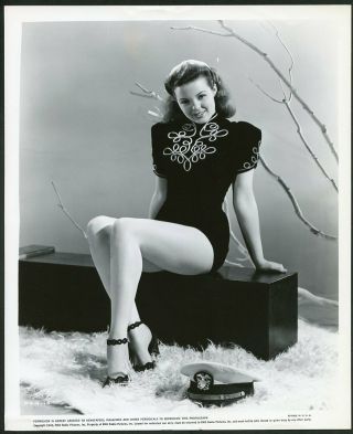 Nancy Gates Vintage 1945 Rko Leggy Cheesecake Pin - Up Portrait Photo