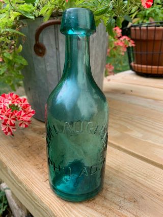 Circa 1860 Pontiled Mclaughlin Semi Squat Soda Antique Bottle