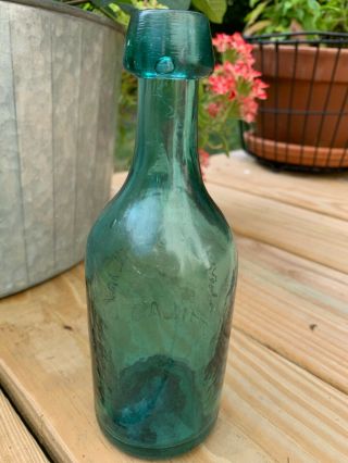 Circa 1860 Pontiled McLaughlin Semi Squat Soda Antique bottle 2