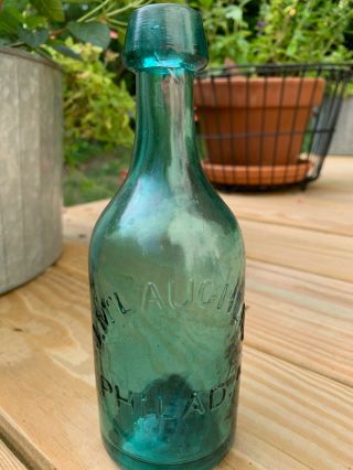 Circa 1860 Pontiled McLaughlin Semi Squat Soda Antique bottle 3