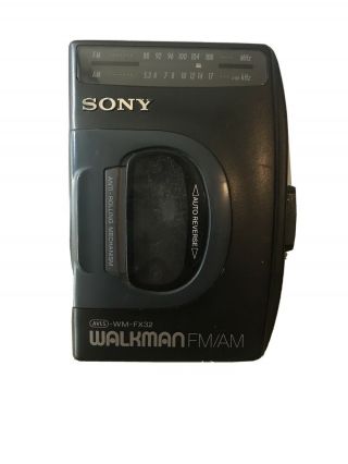 Vintage Sony Walkman Avls Wm - Fx32 Radio Cassette Player Fm/am