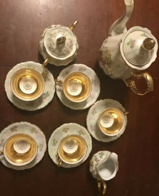 Bavaria Tea/coffee Set Gold And White Love Story
