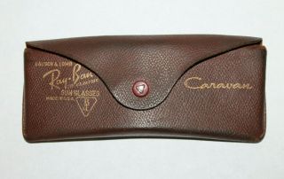 Old Vintage B&l Ray Ban Caravan Leather Case