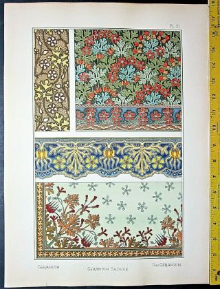 Geranium Designs,  Art Nouveau/jugendstil,  Eugene Grasset,  La Plante.  1896 21
