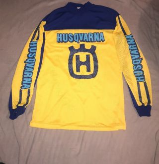 Vintage 70’s 80’s Husqvarna Motocross Jersey Dirt Bike Motocross