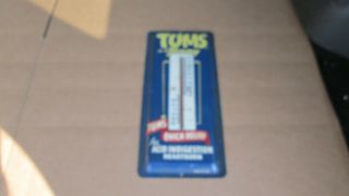 Vintage Tums For The Tummy Metal Thermometer