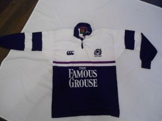 Vintage Scotland Canterbury Famous Grouse Rugby Jersey Small V.  G.  C