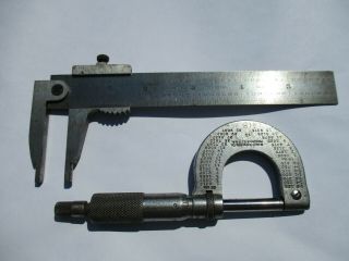 Vintage Brown & Sharpe Micrometer and Union Tool No.  4 Grad 6 