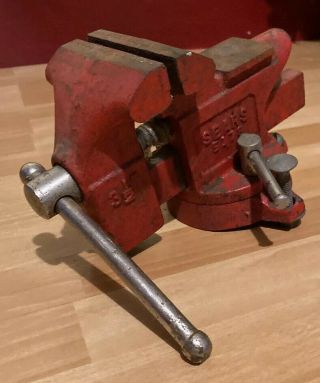 Vintage Sears 3 1/2 " 5178 Cast Iron Red Bench Vice