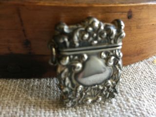Antique Victorian Miniature Sterling Silver Pill Snuff Box