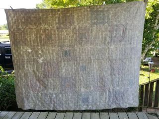 Antique Vintage 20 ' s - 30 ' s ? Hand made Quilt 80”x62” 2