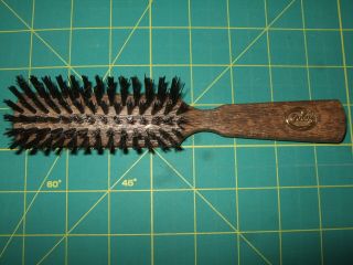 Vintage Goody Boar Bristle Brown Faux Wood Hair Brush Usa