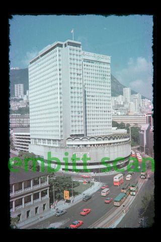 Duplicate Slide,  Hong Kong Trams Trolleys & Buses Hongkong Hilton Hotel,  1960s
